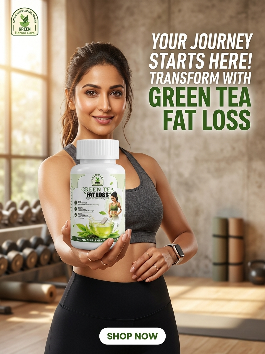 Green Herbal Care Green Tea Fat Loss 60 Capsules – Natural Weight Management & Metabolism Booster Supplement
