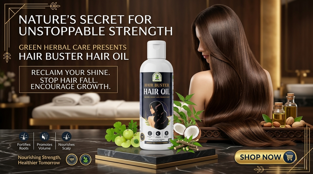 Hair Buster Natural Hair Oil Combo Pack – 2 x Bottles (60-Day Supply for Enhanced Hair Strength and Growth)