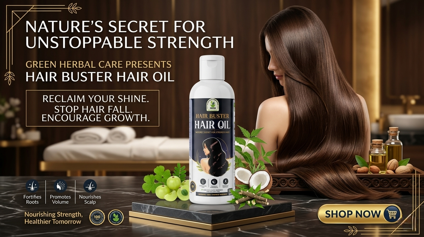 Hair Buster Natural Hair Oil Combo Pack – 2 x Bottles (60-Day Supply for Enhanced Hair Strength and Growth)