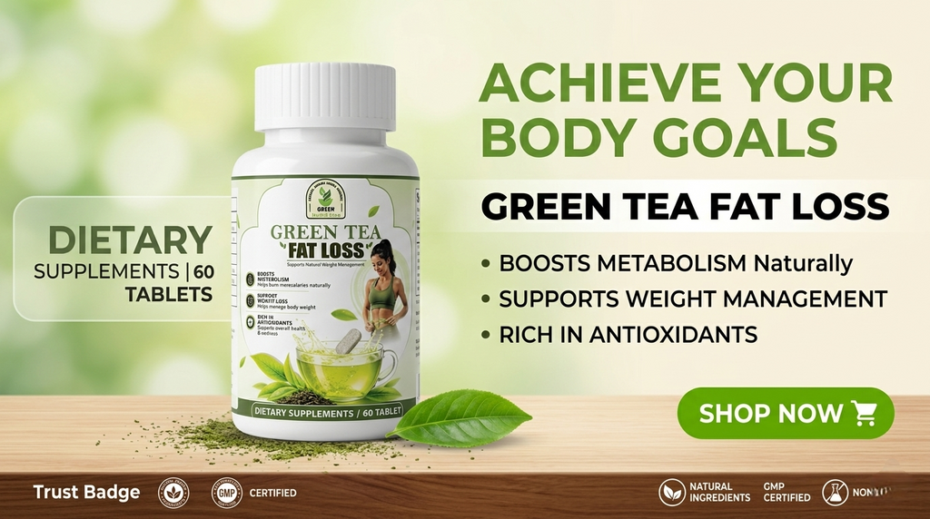Green Tea "Fat Loss" 3-Month Journey Pack | 90-Day Herbal Supplement Supply (3 x 60 Tablets)