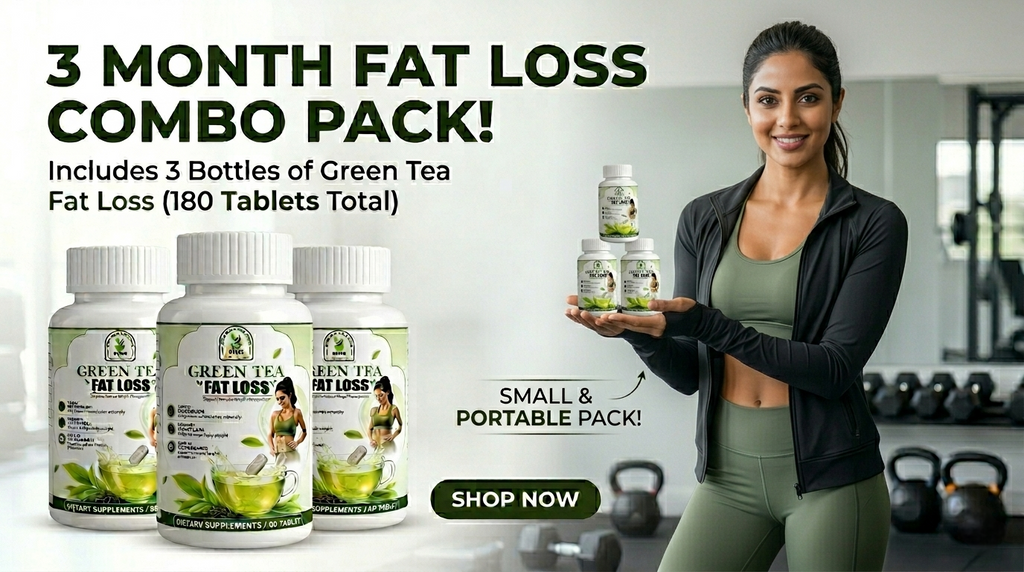 Green Tea "Fat Loss" 3-Month Journey Pack | 90-Day Herbal Supplement Supply (3 x 60 Tablets)