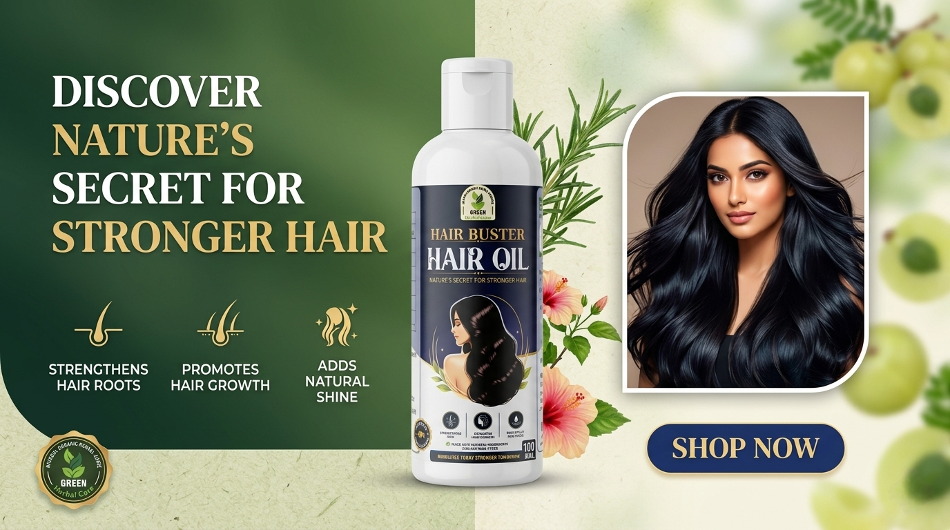Hair Buster Natural Hair Oil Combo Pack – 2 x Bottles (60-Day Supply for Enhanced Hair Strength and Growth)