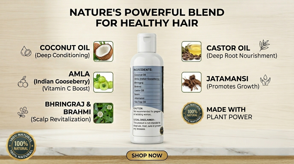 Green Herbal Care Hair Buster Hair Oil (100ml) – Nourishing & Strengthening Formula for Healthy Hair