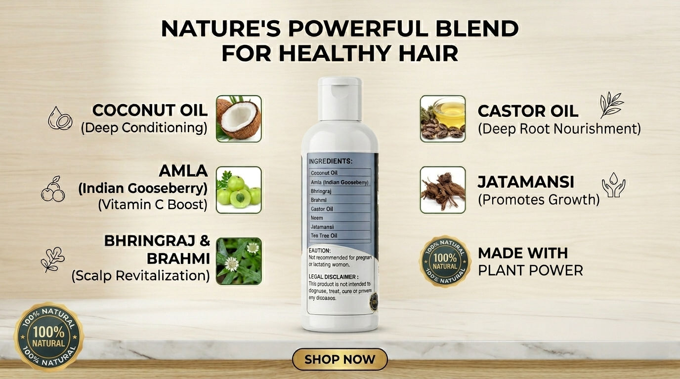 Green Herbal Care Hair Buster Hair Oil (100ml) – Nourishing & Strengthening Formula for Healthy Hair