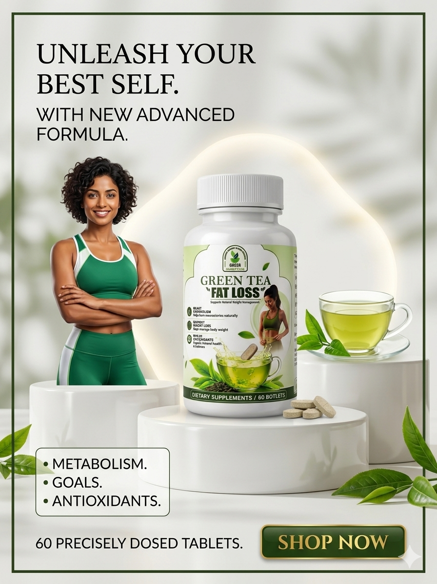 Green Herbal Care Green Tea Fat Loss 60 Capsules – Natural Weight Management & Metabolism Booster Supplement